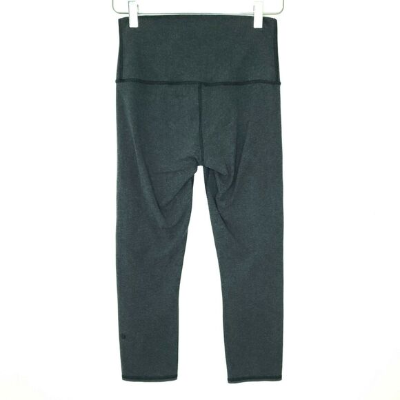 Lululemon Wunder Under Crop High Rise Leggings  Charcoal Gray Gym Training - Picture 2 of 7